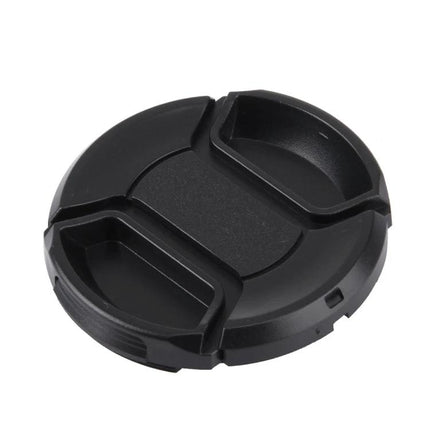 55mm Center Pinch Camera Lens Cap for Everyday Protection - black plastic center-pinch lens cap protecting camera lens from dust and scratches