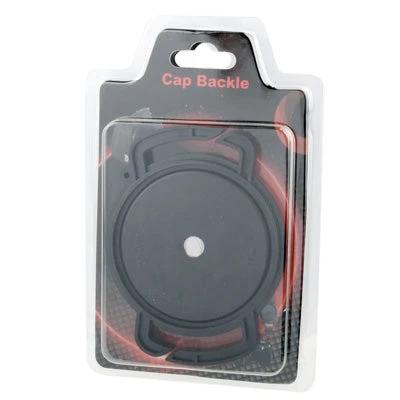 Protective Camera Lens Cap for 52-67mm and 58mm Lenses packaged black plastic snap-on cap to shield lens from dust and scratches
