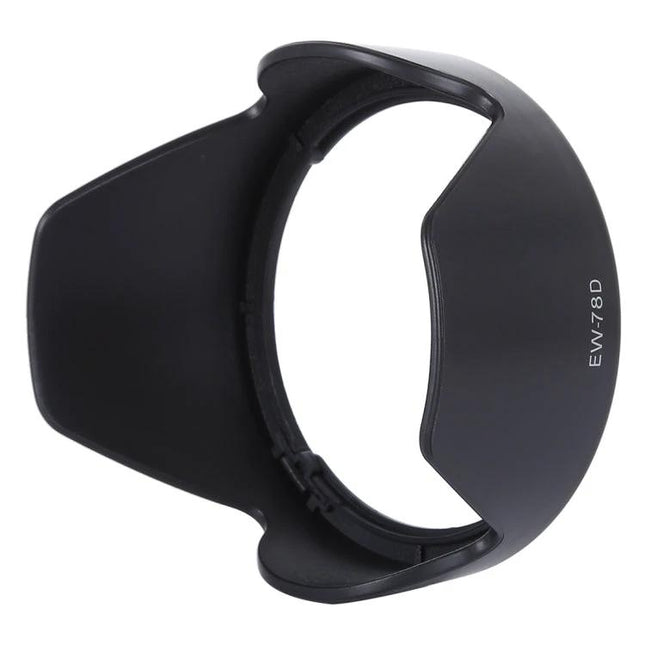 Lens Hood for Canon EF 28-200mm Lenses, Shields from Stray Light and Debris - black PVC petal hood protecting lens from flare, rain and knocks