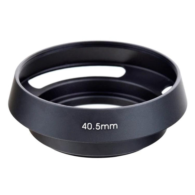 Glare-Reducing Metal Vented Lens Hood for Leica 40.5mm Lenses – metal vented hood for Leica 40.5mm lenses blocking flare and improving contrast