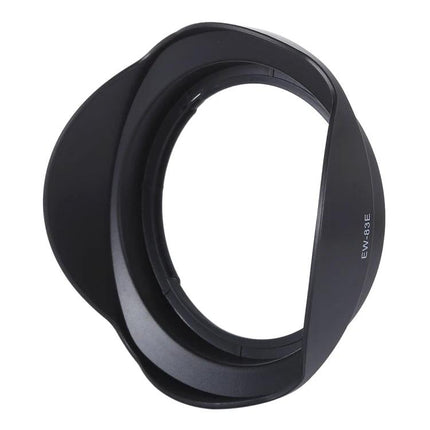 Lens Hood Shade for Canon Wide-Angle Camera Lenses - black PVC petal-style hood reduces glare and protects lens