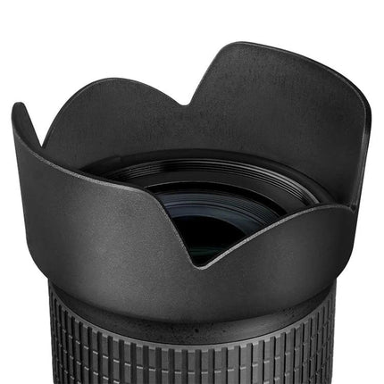 Nikon Lens Hood for 18-135mm Digital Camera Protection attached to lens to block stray light and reduce flare for sharper outdoor photos