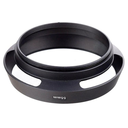 Metal Vented Lens Hood for Leica 55mm Lenses and Filters - black metal vented hood for Leica 55mm lens