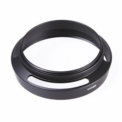 Durable Metal Vented Lens Hood for 58mm Camera Lenses - black metal 58mm vented hood to reduce flare and glare