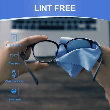 Soft Cleaning Cloths for Screens, Glasses and Phones, 70 Pack - lint-free microfiber cloth cleaning eyeglasses and screens for streak-free shine