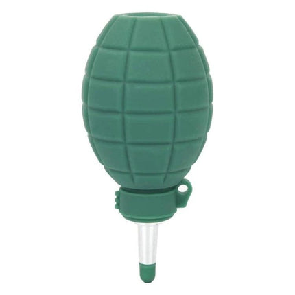 Grenade Rubber Dust Blower for Camera Lenses and Electronics - green silicone grenade blower for cleaning lenses, sensors, keyboards without scratching