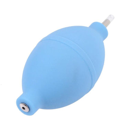 Mini Rubber Air Dust Blower for Electronics Cleaning - blue latex bulb blower for camera lenses, keyboards and delicate electronic maintenance