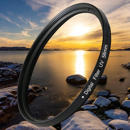 58mm UV Camera Lens Filter for Protection and UV Absorption protecting lens against UV haze in landscape sunset photography