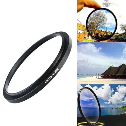 62mm to 67mm Step Up Adapter Ring for Camera Lenses, slim black aluminum filter adapter for attaching 67mm filters to 62mm lenses
