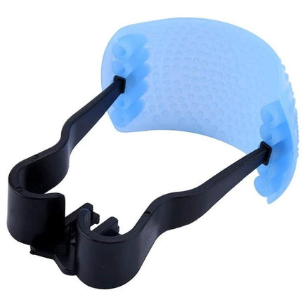 Pop-up Flash Diffuser Kit with White, Blue, and Orange Options - blue silicone pop-up flash diffuser attached to camera flash for softer portrait lighting