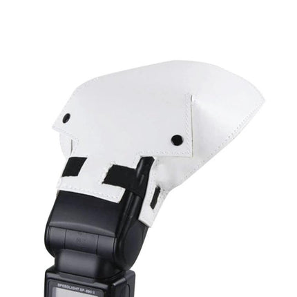 Universal Flash Diffuser for Even Photography Lighting on shoe-mount speedlight softening and spreading flash for portrait shots