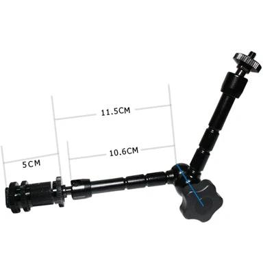 11-Inch Articulating Magic Arm for Camera and Monitor Mounting with large center locking knob for precise LCD and LED positioning