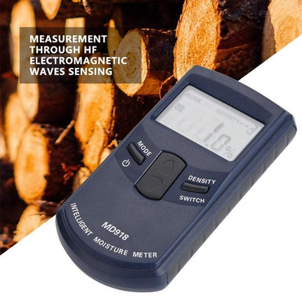 Digital Moisture Meter for Wood and Timber Moisture Checking - handheld HF electromagnetic moisture meter measuring wood moisture