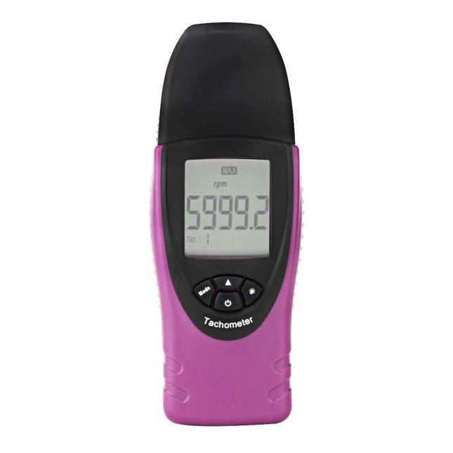 Digital Tachometer for Non-Contact Speed Measurement in Workshops handheld laser RPM meter showing 5999.2 on display