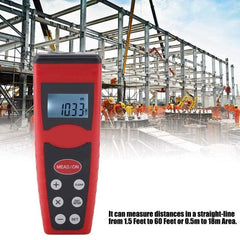 Laser-Enhanced Ultrasonic Distance Measurer with Range of 0.5 to 18 Meters