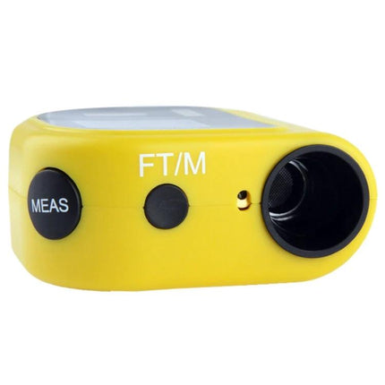 Ultrasonic Distance Measurer with Laser Pointer for Daily Use - compact yellow handheld measuring tool for home and outdoor projects