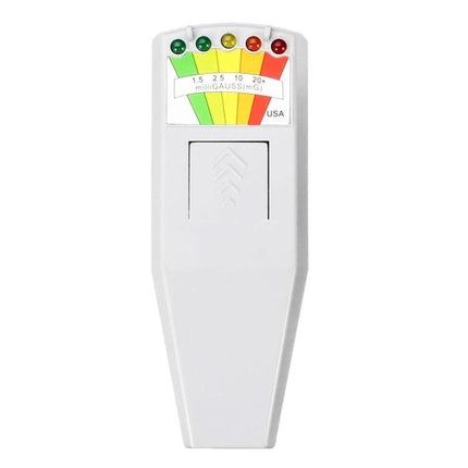 Portable 5-LED Electromagnetic Radiation Detector for Home Monitoring handheld EMF meter with five LED indicators showing low-to-high levels