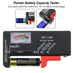 Universal Multi-Battery Level Tester for 1.5V AAA, AA, and 9V Batteries