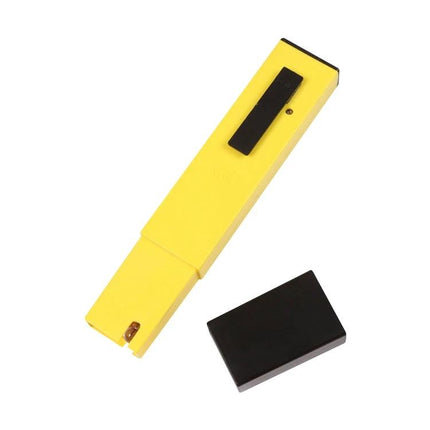 Portable Pen Type PH Meter for Everyday Water Testing - yellow pen-style pH meter with protective cap for drinking water, aquarium and hydroponic checks