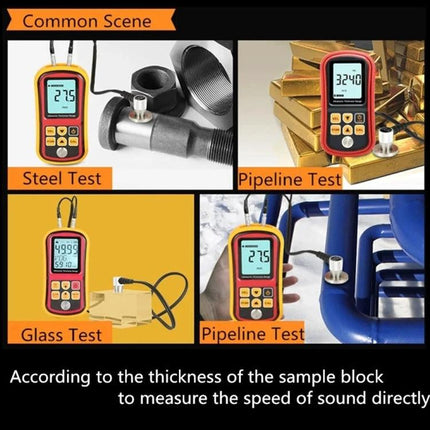 Ultrasonic Thickness Gauge for Material Inspection and Measurement handheld device measuring metal, glass and pipeline thickness in industrial tests