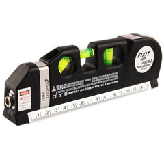 Laser Level Measuring Tape with Vertical Alignment and Locking Feature