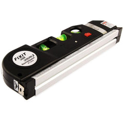 Laser Level Measuring Tape with Vertical Alignment and Locking Feature