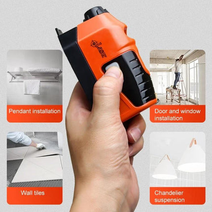 Laser Level for Projecting Straight Lines on Surfaces handheld orange laser level for DIY wall tiles shelves and window installation