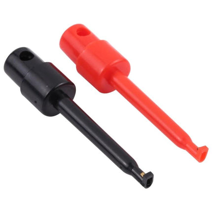 Small Hook Test Probe Clips for Electronic Repair and Testing - red and black small hook probes for IC and cellphone multimeter connections