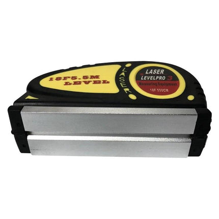 Portable Laser Level with 5.5 Meter Tape Measure for Home Projects - compact laser level with integrated 5.5m tape for hanging pictures and shelves