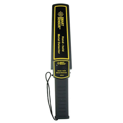 Compact Handheld Metal Detector for Security and Daily Checks - slim black handheld wand with vibration and mute options