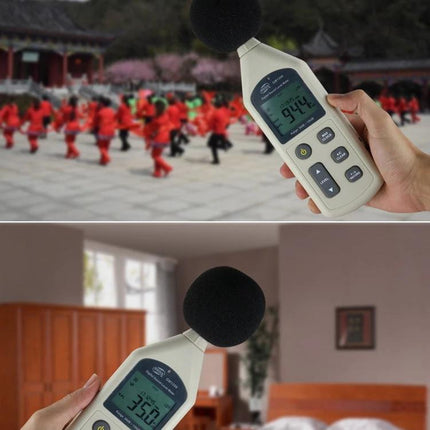 Handheld Digital Sound Level Meter for Environmental Noise Measurement measuring decibels in urban and indoor settings for noise assessment