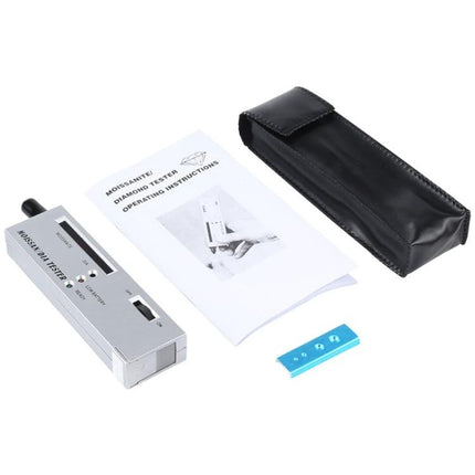 Portable Diamond and Moissanite Tester for Everyday Gem Checking - compact handheld gem verifier with pouch and instructions