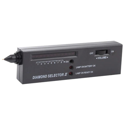 Easy to Use Diamond Selector II for Gemstone Testing compact handheld tester with probe, LED indicators and volume control for quick diamond verification