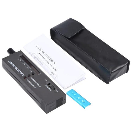 Easy to Use Diamond Selector II for Gemstone Testing handheld tester with case, manual and batteries for quick diamond verification