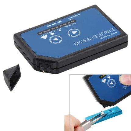 Compact Portable Diamond Selector for Quick Gem Testing - handheld electronic tester verifying diamonds vs simulants