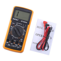 DT9205A LCD Digital Multimeter with Diode and Transistor Testing Features