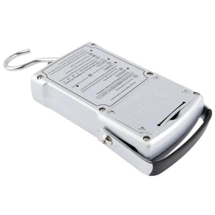 7 In 1 Electronic Fishhook Scale 50kg 10g For Fishing handheld chrome weighing scale with backlit display and hook