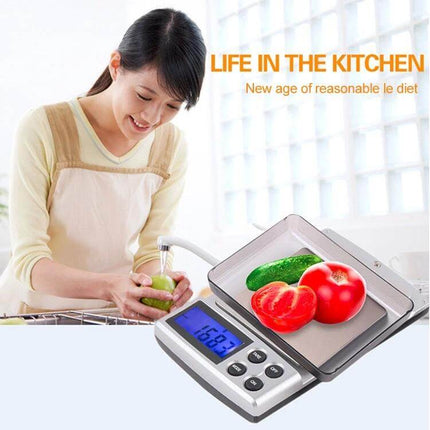 Digital Pocket Scale 500g For Everyday Jewelry And Food Weighing - compact 500g 0.1g precision kitchen and jewelry scale with blue LCD display
