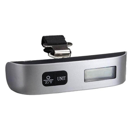 Mini Handheld Luggage Scale 50 Kg Capacity For Easy Weighing - compact silver digital scale with LCD and strap for travelers
