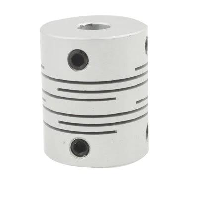 Flexible Coupler for 6mm Shafts in CNC Stepper Motor Assemblies - aluminum flexible shaft coupler for CNC machines and 3D printers, accommodates minor misalignments