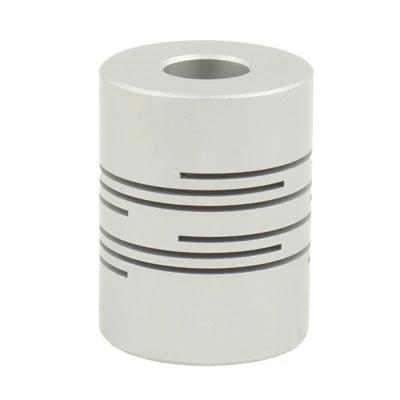 Aluminum Flexible Coupling for 8mm Shafts in CNC Applications - silver aluminum 8mmx8mm flexible shaft coupler minimizing vibration