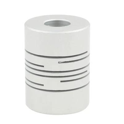 Flexible Coupling for CNC Stepper Motors, 6.35x8mm Size - silver aluminum helical coupling for shaft alignment and vibration reduction