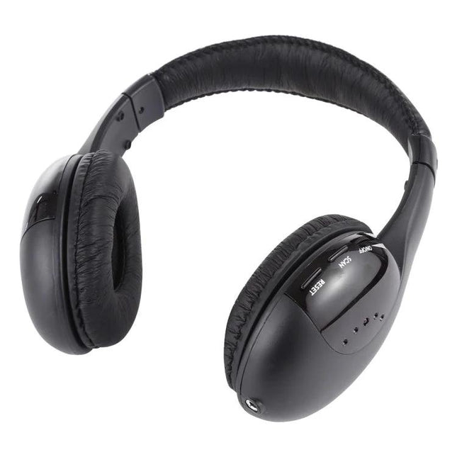 Wireless TV Headphones For Late Night Private Listening MH2001 Hi‑Fi 5 in 1 receiver emitter with wired backup