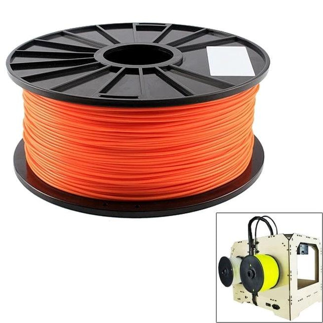Fluorescent PLA 1.75 mm Filament for 3D Printing Models bright orange spool ideal for UV glow prototypes and decorative prints