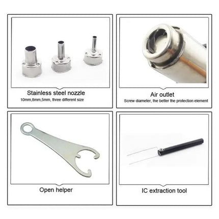 Hot Air Gun With EU Plug For Soldering And Desoldering