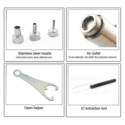 2-in-1 Hot Air Rework Station And Soldering Iron For Electronics Repair