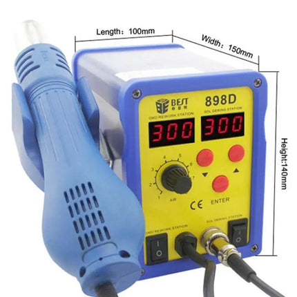 2-in-1 Hot Air Rework Station And Soldering Iron For Electronics Repair