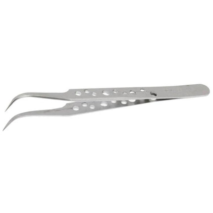 Corrosion-Resistant Curved Steel Tweezers for Precision Tasks - corrosion-resistant curved pointed tips for electronics, soldering and delicate assembly