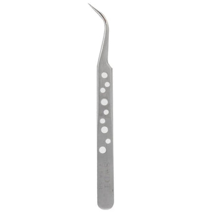Corrosion-Resistant Curved Steel Tweezers for Precision Tasks - stainless angled tip for electronics, soldering, and delicate component handling