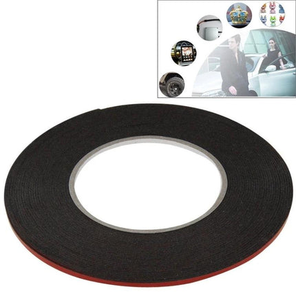 Double Sided Sponge Adhesive Tape for Everyday Bonding, 0.5cm x 10m – black polyethylene foam roll for phone repairs, labels, seals